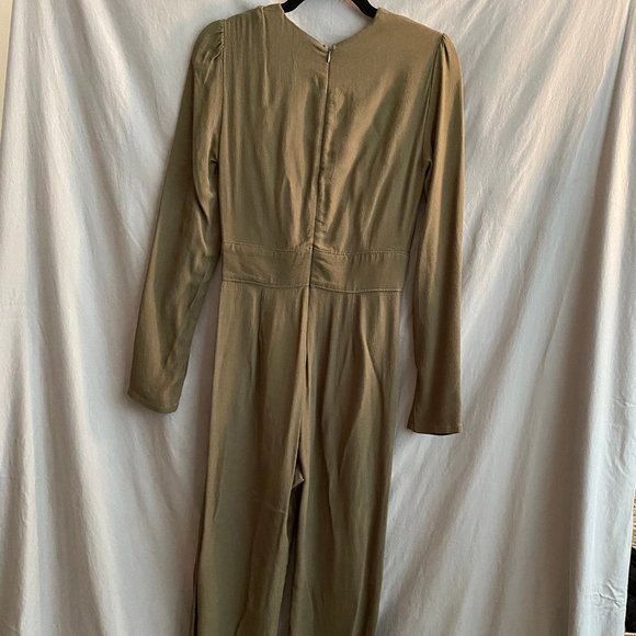 Reformation Mayhem Jumpsuit Army Green Size 2 - Picture 4 of 5